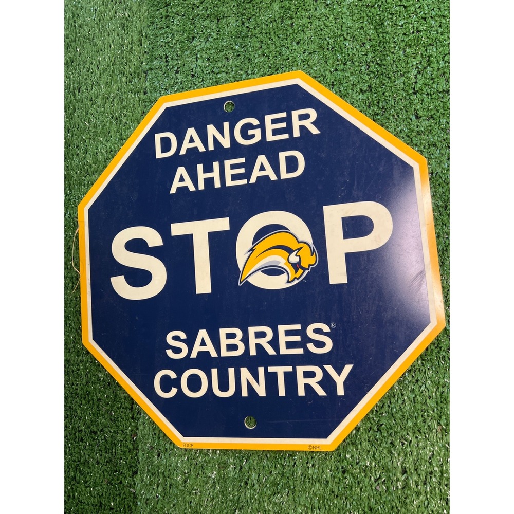 Buffalo Sabres NHL Stop Sign Hockey Team‎ Decor Warning Sign